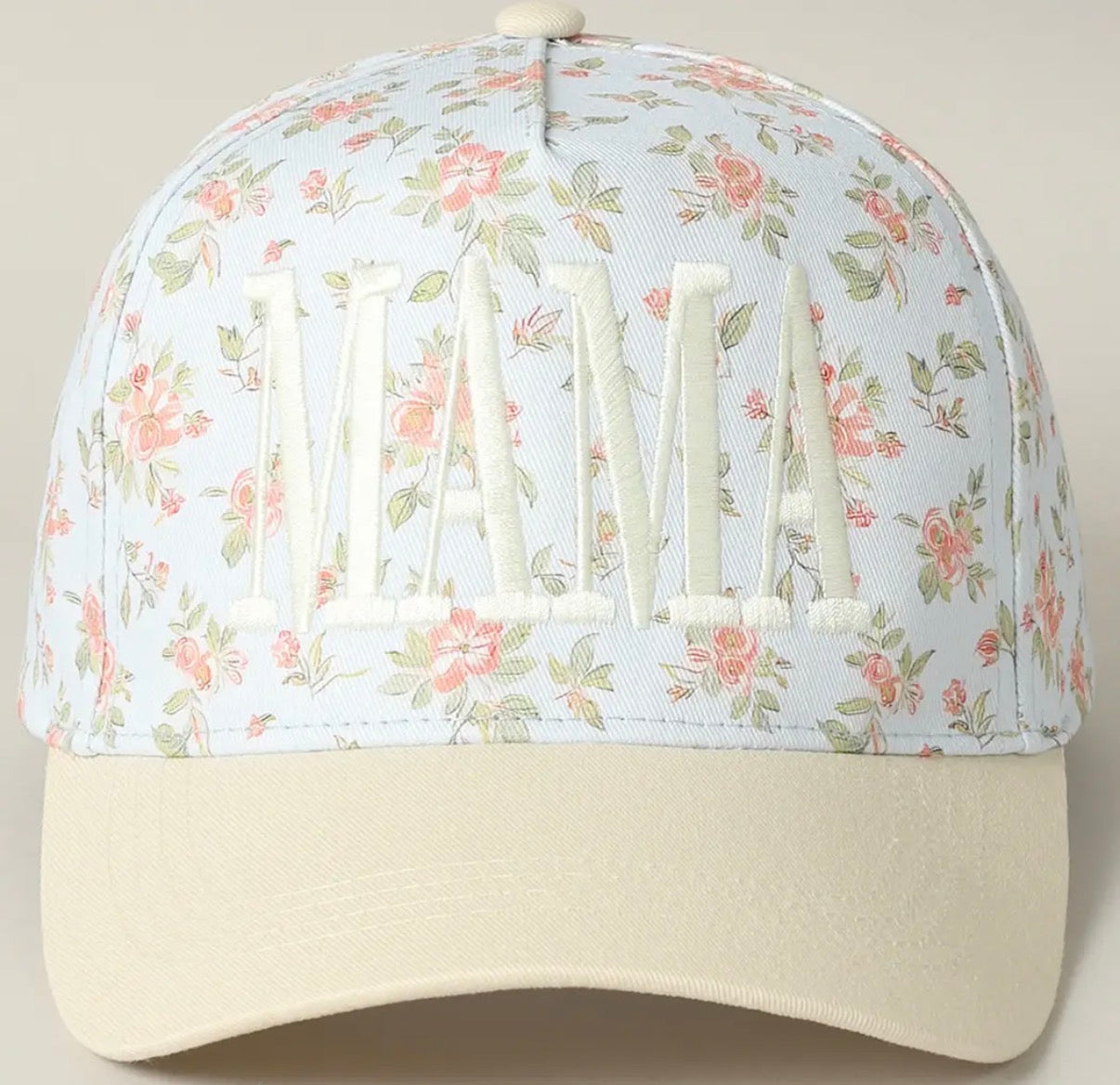 Mama’s Blue/Beige Floral Hat