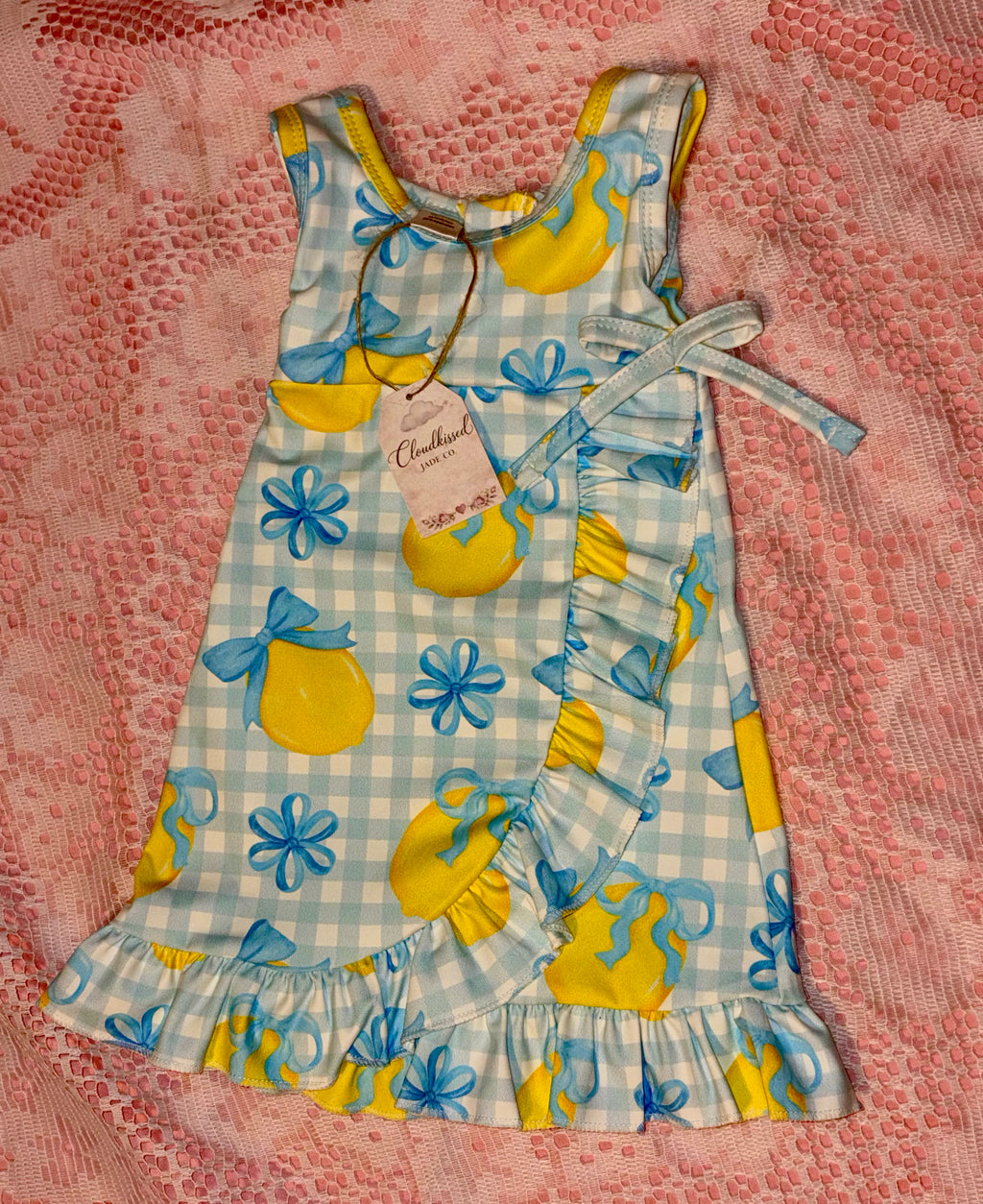 Lemon Drop Gingham Dress