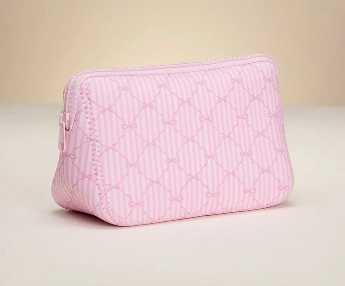 Pink Bow Makeup Bag