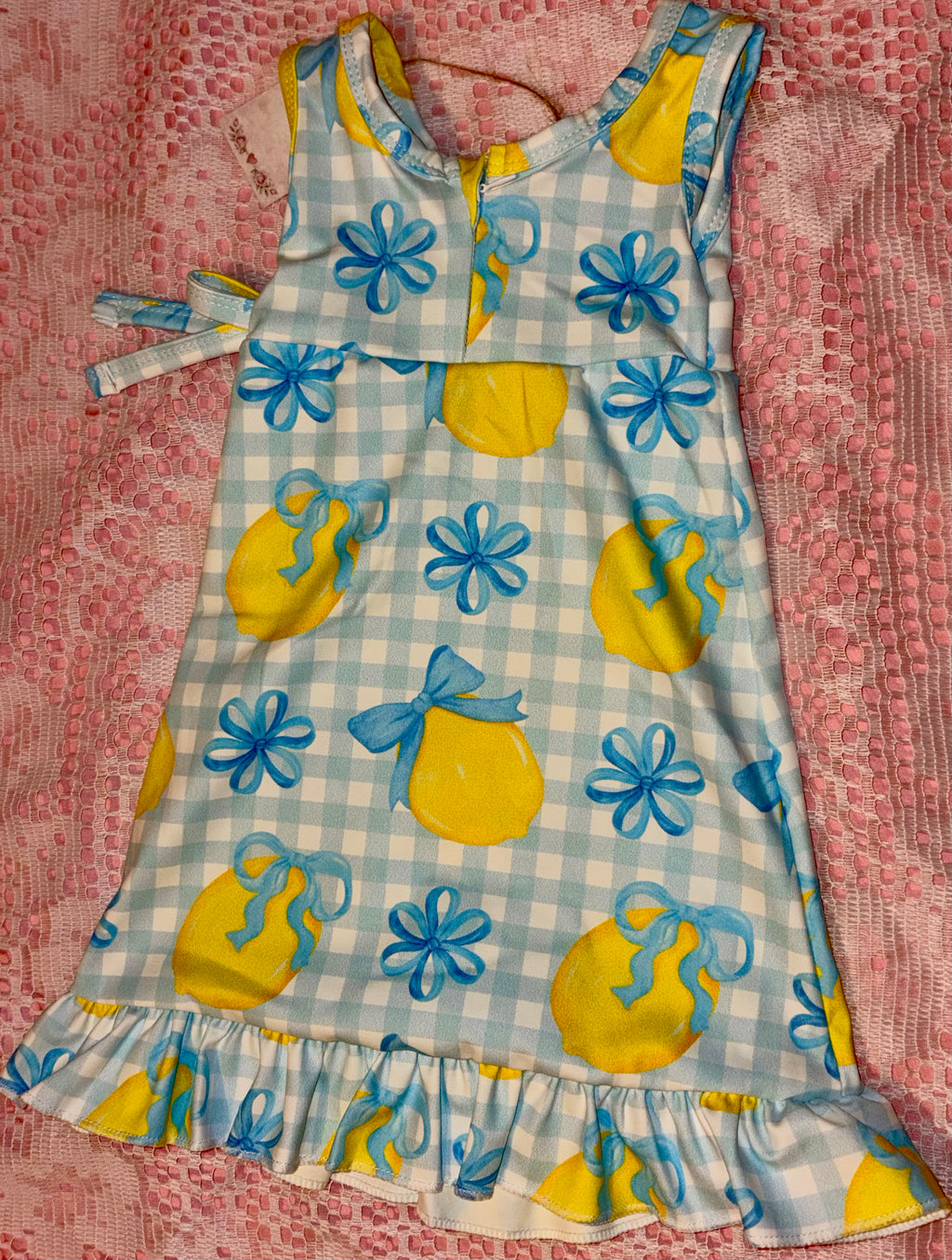 Lemon Drop Gingham Dress