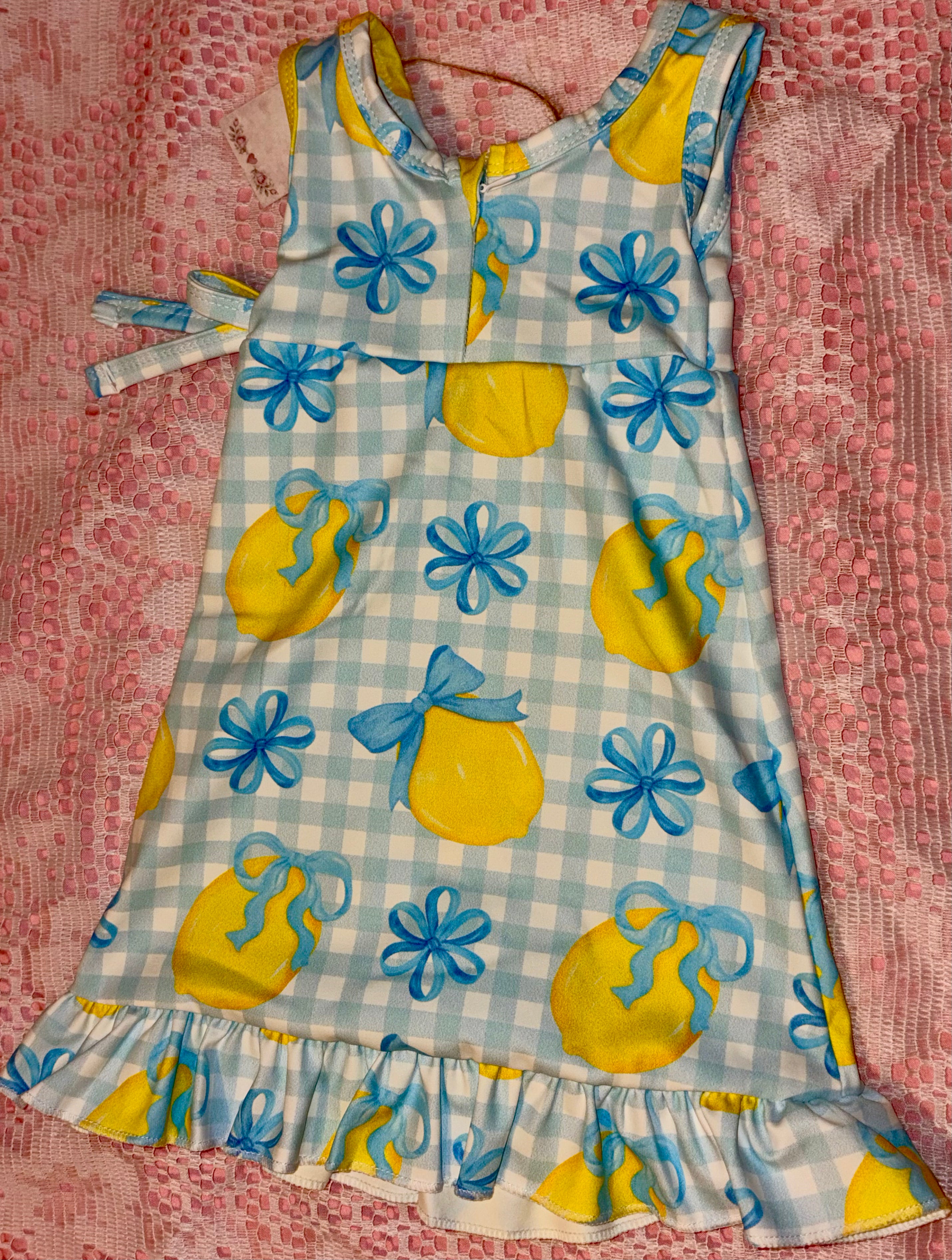 Lemon Drop Gingham Dress