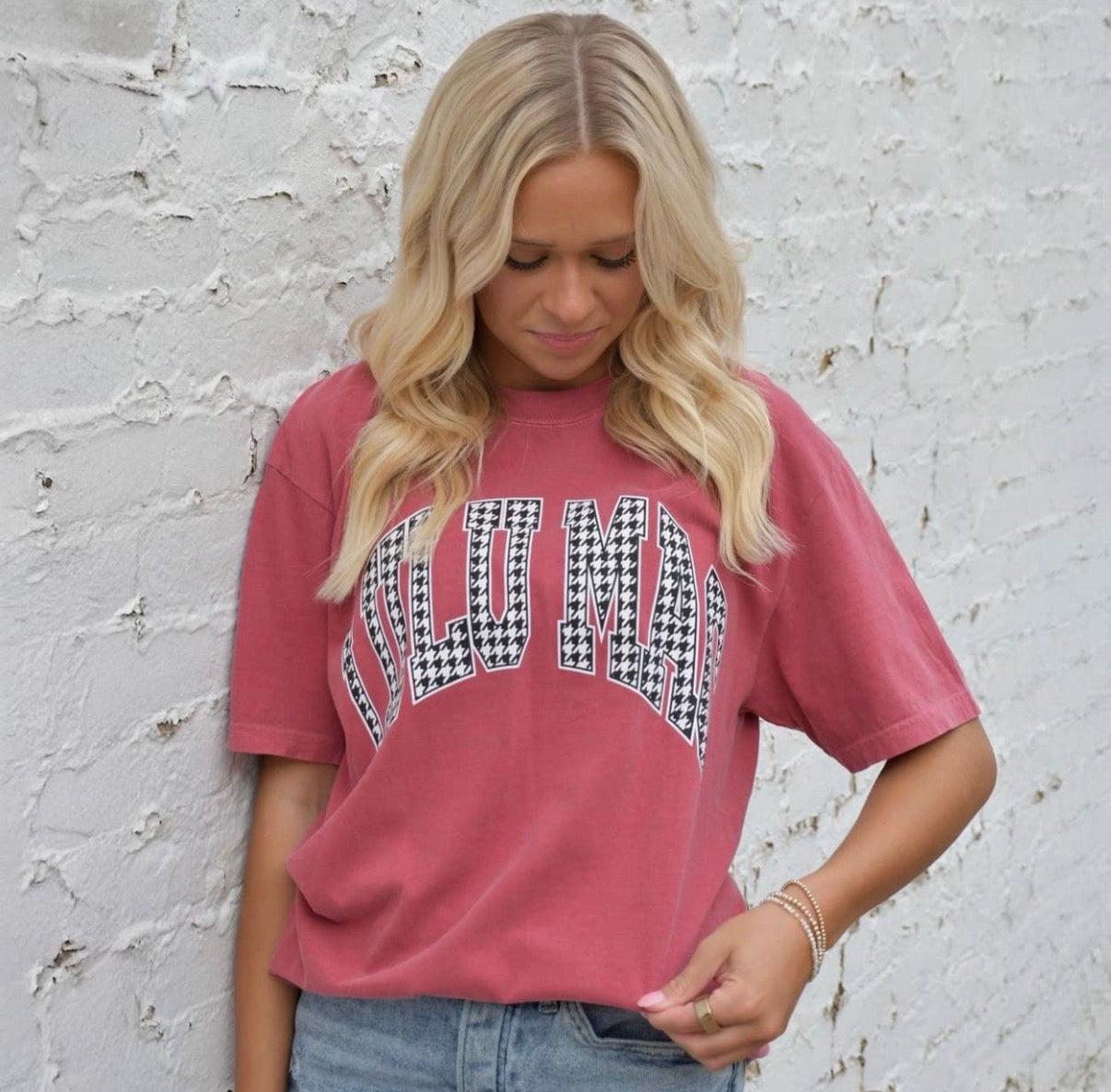 Women’s Lulu Mac Tee — houndstooth