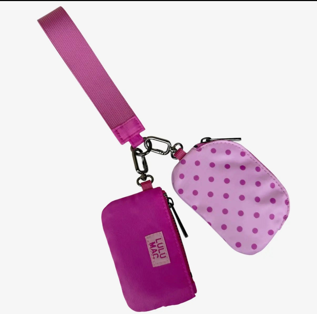 Pink Polka Dot—Lulu Mac Dual Wristlet