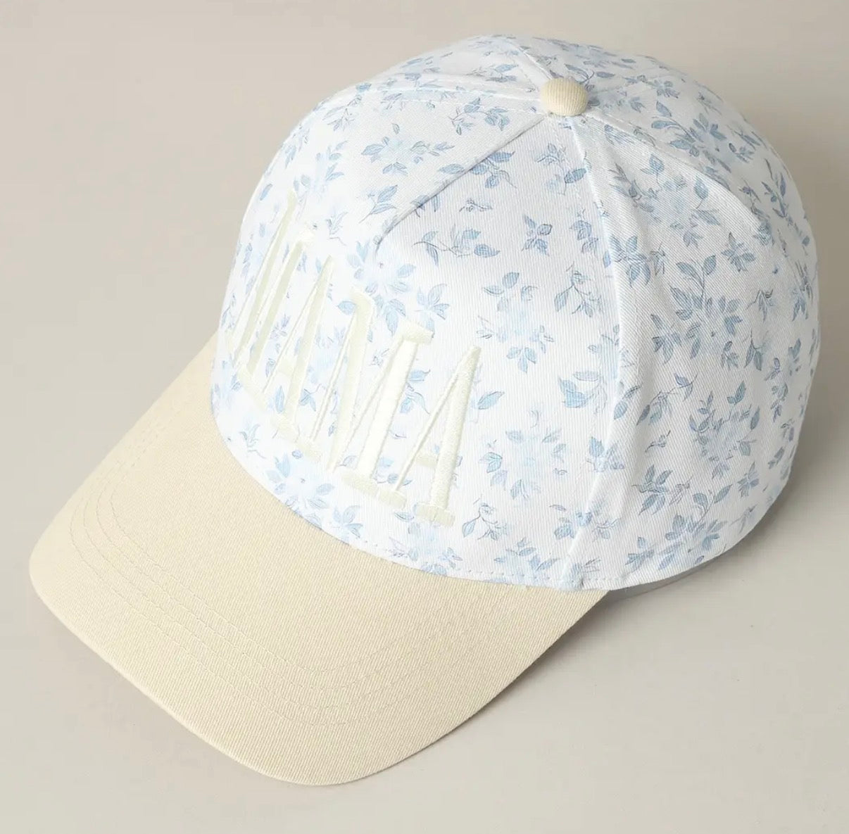 Mama Hat in Blue Floral