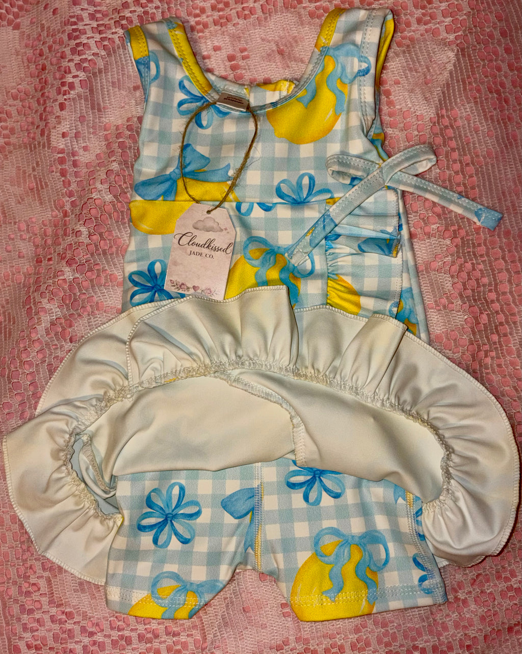 Lemon Drop Gingham Dress