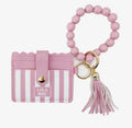 Pink & White—Lulu Mac Wristlet