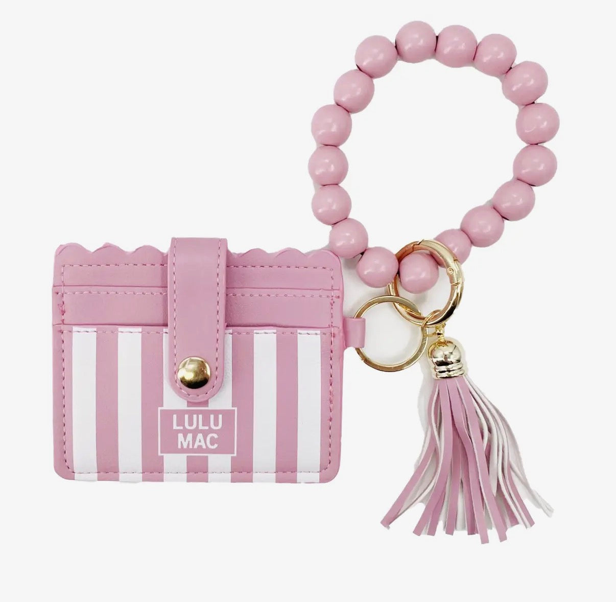 Pink & White—Lulu Mac Wristlet