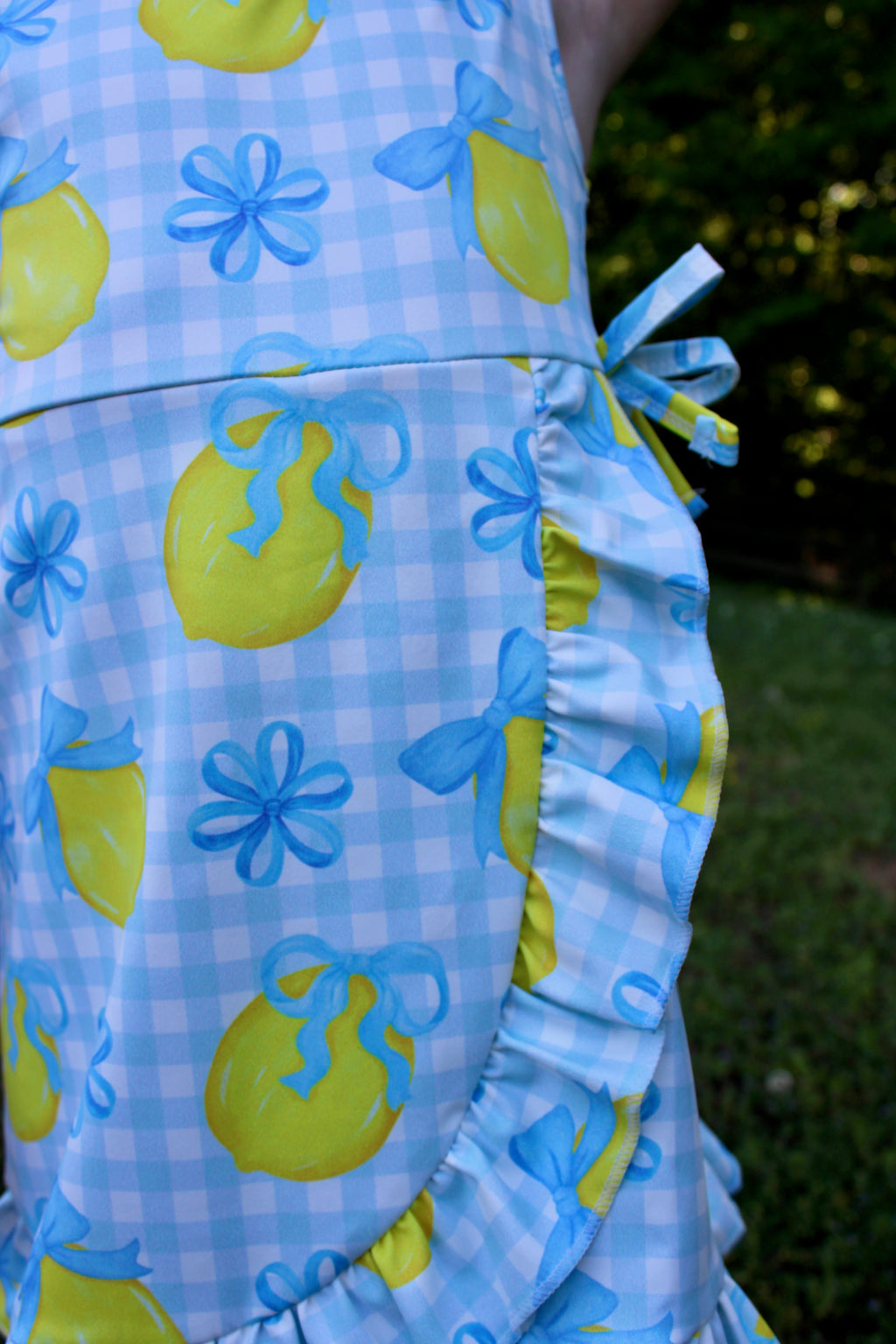 Lemon Drop Gingham Dress