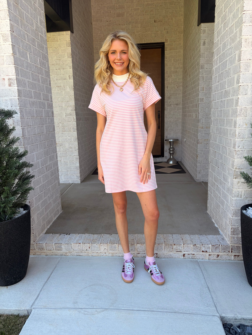 Pretty in Stripes Dress 🎀🤍