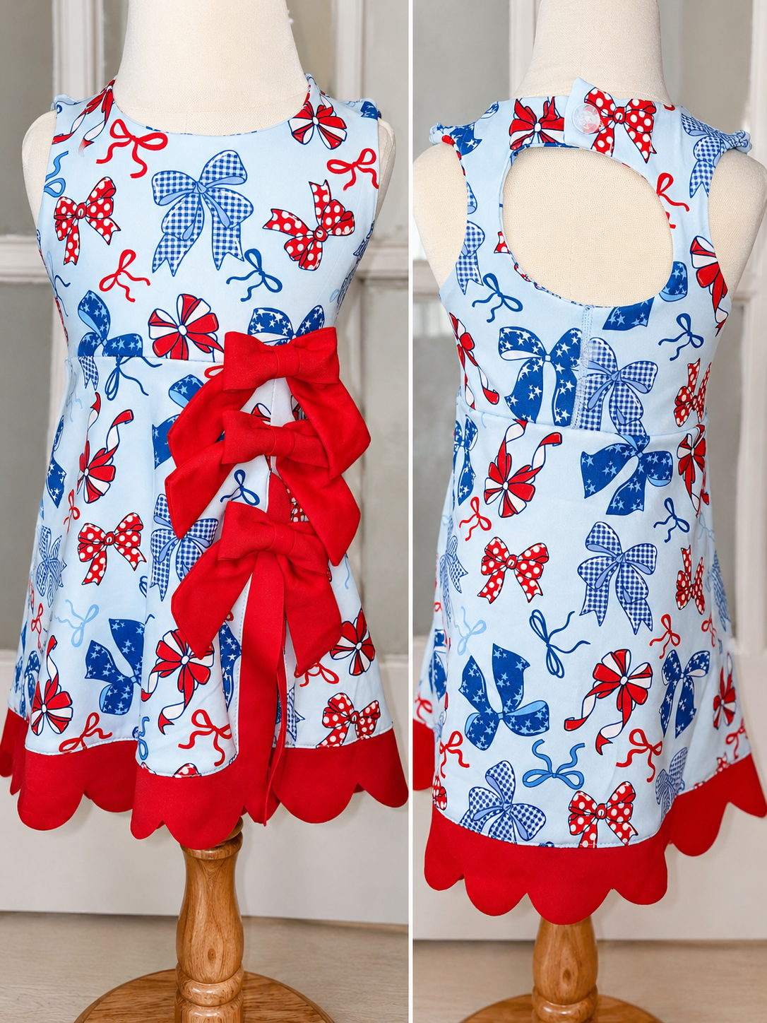 Red, White & Bows Active Dress ♥️