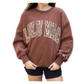 Lulu Mac Sweatshirt — Brown with Leopard