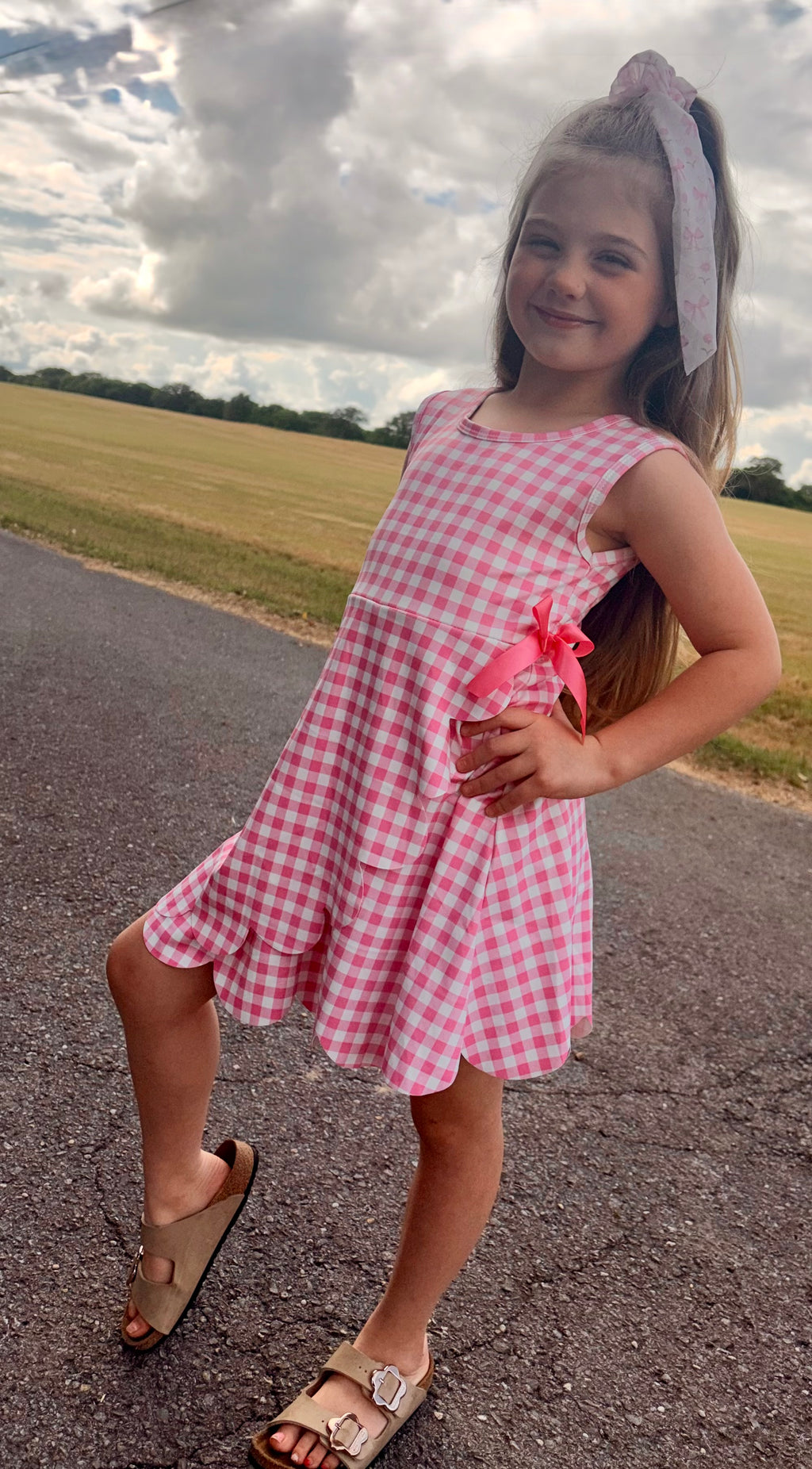 Pink Gingham Cloud Dress ☁️💗