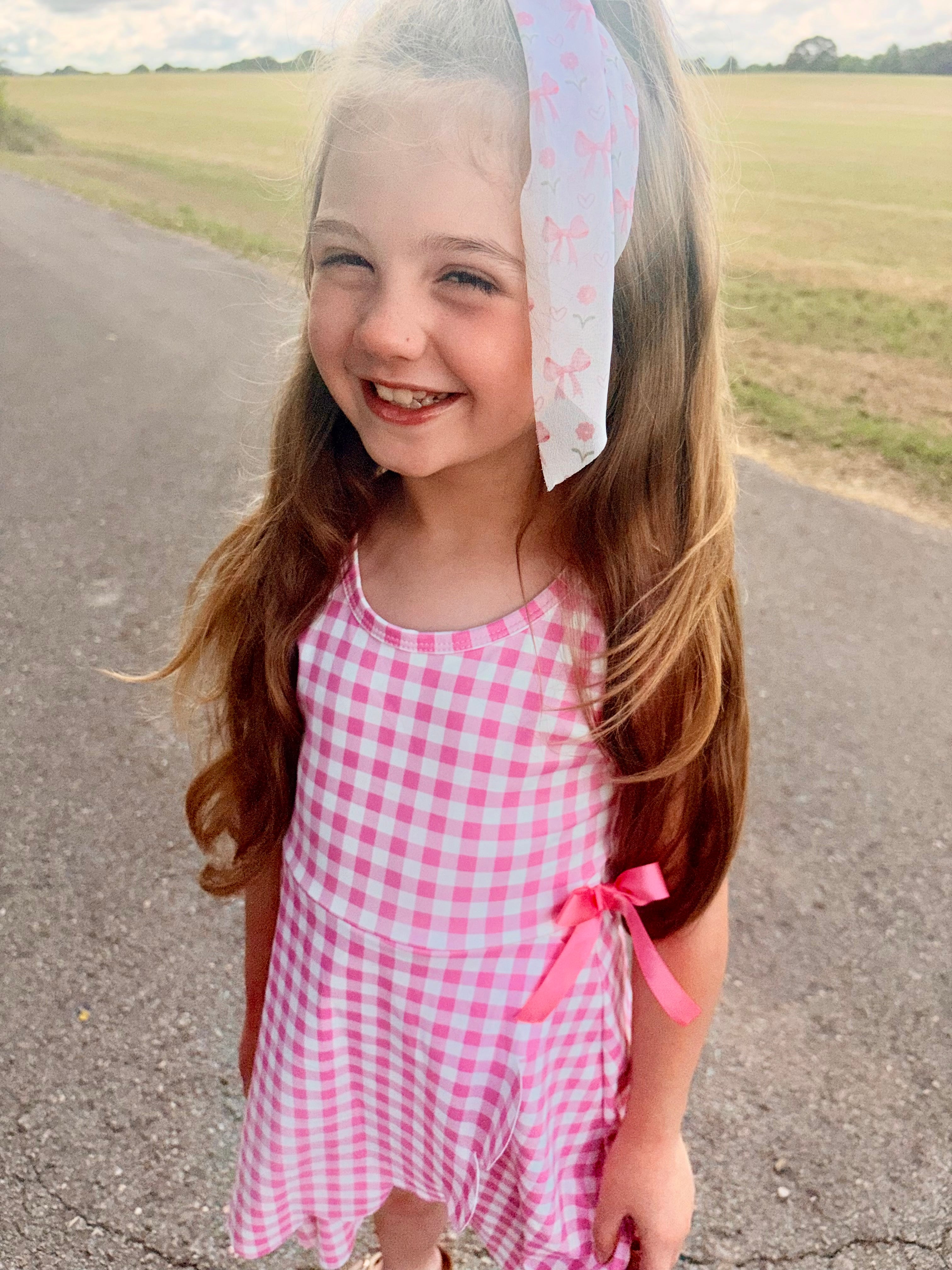 Pink Gingham Cloud Dress ☁️💗