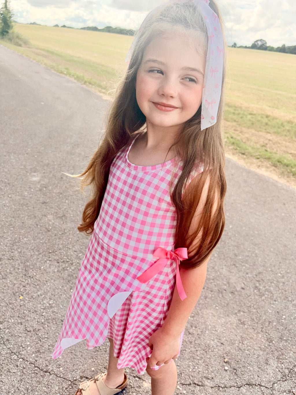 Pink Gingham Cloud Dress ☁️💗